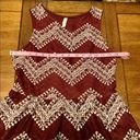 Xhilaration Xhileration Red White Soft Zig Zag Dress Size Large Photo 4