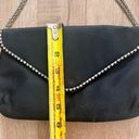 La Regale Vintage 1950s  Dianmond Shape Rihnstones Black Satin Evening Bag Clutch Photo 7