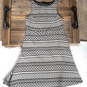 Apt. 9  Black White Jacquard Print Dress size L Sleeveless Pullover A line Midi Photo 0