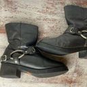 Harley Davidson  black leather silver buckle motorcycle riding boots size 8.5 Photo 4