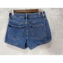 PacSun  womens shorts 24 blue medium wash mom short button fly high rise boho Photo 1