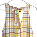 Cinq à Sept NEW  Astor Sleeveless Tiered Midi Dress White Pastel Plaid Photo 5