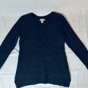 Christopher & Banks  Grey Wool Oversized V-Neck Sweater Photo 5