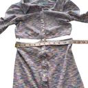l*space MINT VANILLA Bodycon Mini Dress Sz M Purple  Dyed Cutout Collared Button Up Photo 6