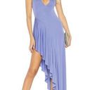 Majorelle  Ruffled Asymmetrical Maxi Slit Dress Purple V-Neck Formal Size M Photo 0