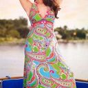 Lilly Pulitzer Dress Chellis Halter Paisley Maxi Summer Jewel Of The Pool 2 GUC Photo 0