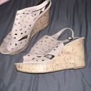 Women Wedge Heel Sandals Tan Size 12 Photo 1