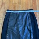 White House | Black Market  Black Studded Leather Panel Skirt Size 4 Photo 1