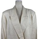 Jennifer Moore VTG  100% Linen Double Breasted Career Blazer Cream Oversized 18W Photo 1