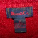 Denim & Co . chenille look red jacket 2X Excellent Button Front 100% acrylic Photo 4