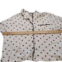 Kate Spade  Polka Dot Heart Bed Shirt Long Sleeve Comfy Size Medium M Pocket Photo 4