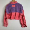 POL  Pink & Purple Corduroy Crop Shacket Color Block Size Small Photo 5