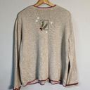 Croft & Barrow Vtg  Ice Skating Christmas Wool Angora Full Zip Sweater Women's L Photo 9