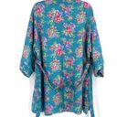 Vintage Val Mode Lingerie Womens Floral Kimono Robe and Cami Set blue Sz Medium Photo 2