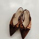 Ann Taylor NEW  Brown Zebra Print Calf Hair Fur Pointed Toe Flats WOMENS SIZE 7M Photo 2