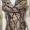 BCBGMAXAZRIA Maxazria Snakeskin Rare Moto Vest Photo 7