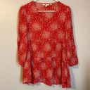 Boden USA BODEN Red and White Floral Babydoll Blouse, US 6/UK 10 Photo 0