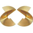 Twisted Gold  Statement Geometric Earrings For Women Photo 0