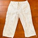 Style & Co Mid-Rise Cargo Capri Pants white Zipper & Button Closure Size size 12 Photo 1