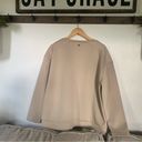 Lane Bryant  LIVI Quilted Sweatshirt Beige Size 14/16 Zip Pocket Pullover Crew Photo 3