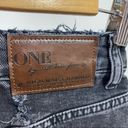 One Teaspoon One X  High Waisted Bandit Black Distressed Relaxed Button Fly Shorts Photo 2