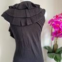 Romeo + Juliet Couture Black ruffled, knit vest, by Romeo & Juliet. Size Medium Photo 5