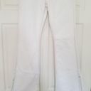 Hidden Jeans  Happi  White w/Gold Stitching Flare Leg w/ Side Slits Women's Sz 26 Photo 3