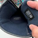 Sperry Saltwater Textile Navy Coral Aztec Print Snow Rain Duck Boots Women’s 8 Photo 11