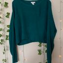 Full Tilt Forrest Green Cropped Sweater Photo 0