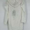 Pretty Little Thing NEW  White Off The Shoulder Bodycon Dress Long Sleeve Sz 8 Photo 6