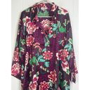 Natori NWT  Kasumi Mandarin Sleepshirt 3/4 Length Purple Floral Size XL Photo 2