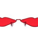 SALE✨Robert & Fraud Red KNC Lips Sunglasses Photo 6