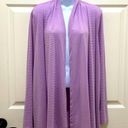 Gibson  Claire Lavender Ribbed Open Front Cardigan Photo 1