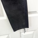 Gap  Denim Washed Black Vintage High Rise Slim Jeans Open Raw Ankle Hem 28 Short Photo 7