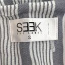 SEEK the Label  High Waisted Drawstring Striped Shorts Blue White Size S Photo 4