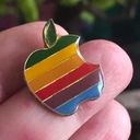 Vintage 80s Apple Computers enamel tie tack collectible pin Photo 2