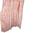 Abercrombie & Fitch Tall Ruched Crinkle Front Slit Maxi Dress in Coral Photo 5