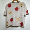 Christopher & Banks VTG  Hand Embroidered Sweater Women’s Medium Floral Photo 5