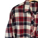 Staccato  Shirt Flannel Womens Medium Red Blue Button Up Plaid Pocketed Winter Photo 1