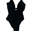 ANDIE  Swim Black Santorini Keyhole Knot One Piece Swimsuit Sz M NWT Photo 4