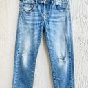 R13  Boy Straight Mid-Rise Distressed Stretch Crop Jeans Carlton Women's Size 29 Photo 0