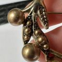 Monet Signed  Faux Pearl Wreath Brooch Pin Gold Tone Photo 2