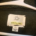 Aerie  OFFLINE Sherpa Fleece Pullover With Camo Pocket Green Size Small‎ NWOT Photo 2