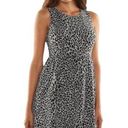 Apt. 9  gray leopard print fit and flare dress with pockets size XS Photo 0