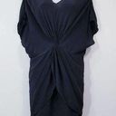 Collective Concepts  Knotted Silk Black Dress Photo 0