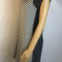 Marilyn Monroe  Gray White Striped Short Sleeve Tunic Tee High Low Mini Dress M Photo 4