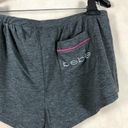 Bebe  Women's Gray/Pink Waist-Tie Sleep Shorts - Large Photo 1