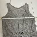 Wilfred  Free Heather Gray Cropped Tie Front Deep Scoop Neck Tank Size XXS Photo 5