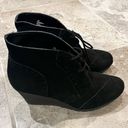 MIA  Black Suede Booties Raphaella Leather Lace-Up Boots Size 11.0M Photo 1