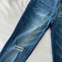 Aeropostale Medium Wash Raw Hem High Waisted Destroyed Jeggings Photo 3